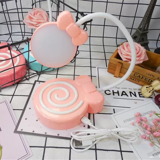 Candy-Styled Study Desk Light with Flexible Gooseneck – Perfect for Girls' Bedrooms