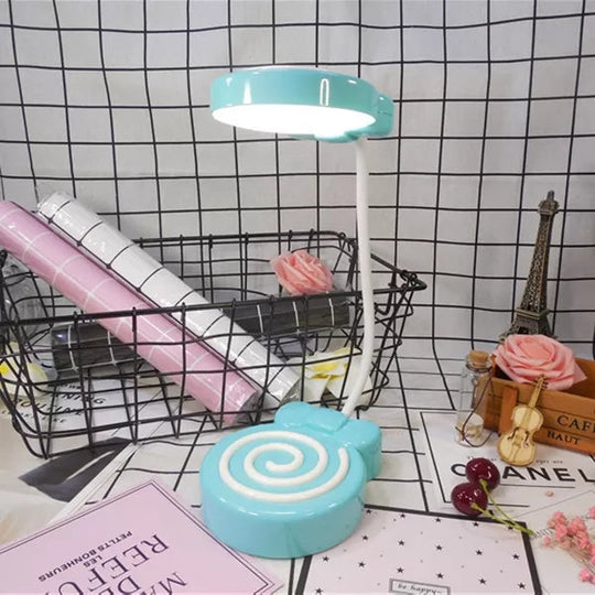 Candy-Styled Study Desk Light with Flexible Gooseneck – Perfect for Girls' Bedrooms