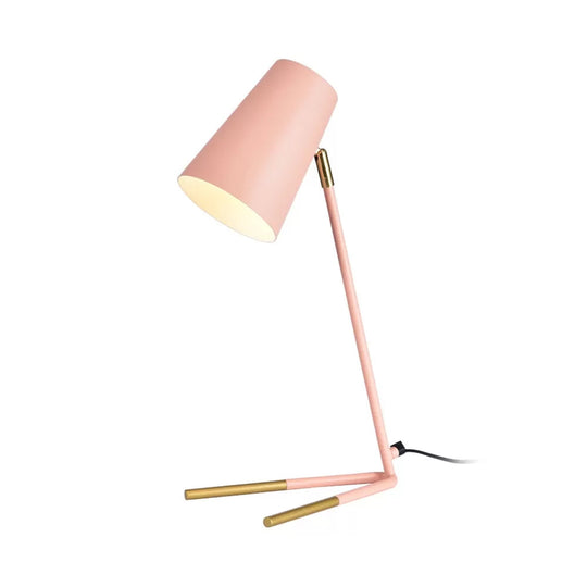 Nordic Metal Bucket Desk Light - Compact Plug In Table Lamp for Study Room