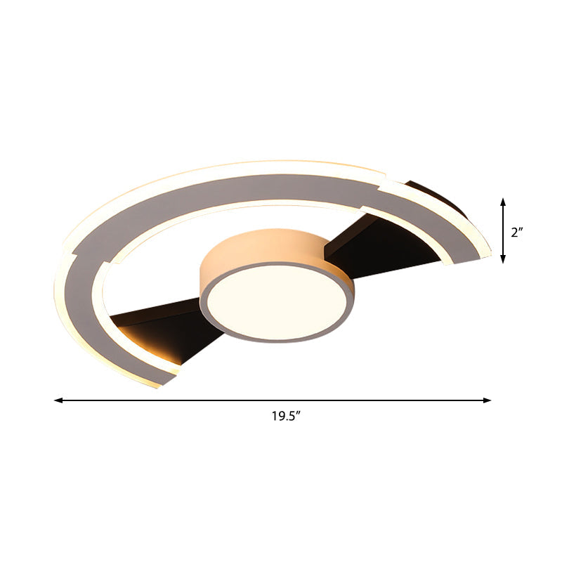 Modern Acrylic Flush Mount Ceiling Lights - Traverse Lighting Fixture (16" / 19.5" / 23.5") in Warm/White