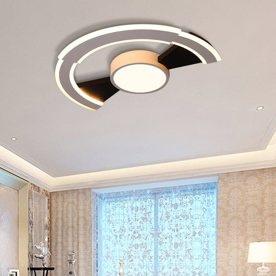 Modern Acrylic Flush Mount Ceiling Lights - Traverse Lighting Fixture (16" / 19.5" / 23.5") in Warm/White