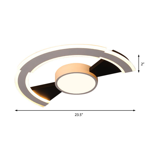 Modern Acrylic Flush Mount Ceiling Lights - Traverse Lighting Fixture (16" / 19.5" / 23.5") in Warm/White