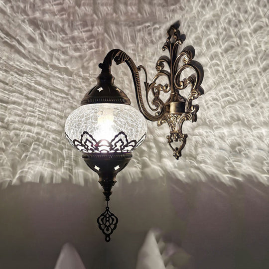 Traditional 5"/7" Wide Metal Wall Sconce Light Fixture - White/Yellow, Single-Bulb Mount