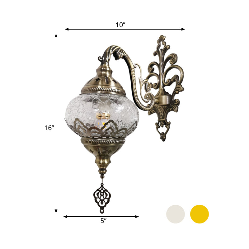 Traditional 5"/7" Wide Metal Wall Sconce Light Fixture - White/Yellow, Single-Bulb Mount