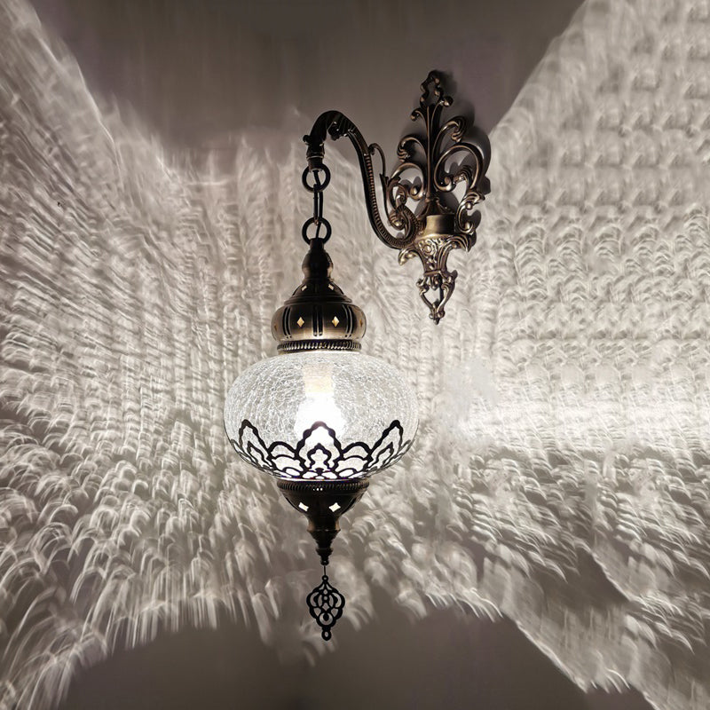 Traditional 5"/7" Wide Metal Wall Sconce Light Fixture - White/Yellow, Single-Bulb Mount