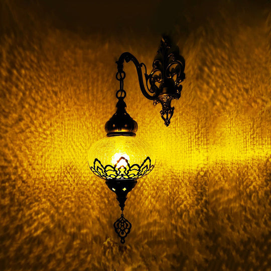 Traditional 5"/7" Wide Metal Wall Sconce Light Fixture - White/Yellow, Single-Bulb Mount