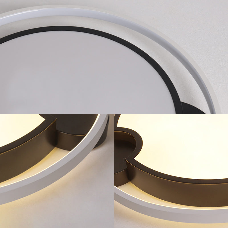 Contemporary Unique Bedroom Lighting Fixture - 16"/19.5", 1 Head Round/Square Ceiling Light