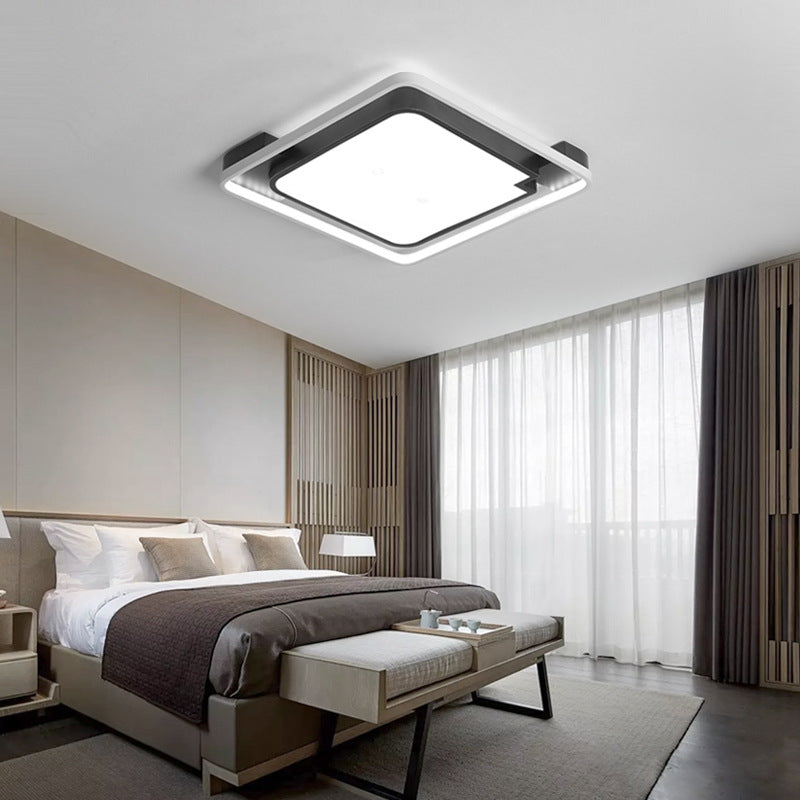 Contemporary Unique Bedroom Lighting Fixture - 16"/19.5", 1 Head Round/Square Ceiling Light