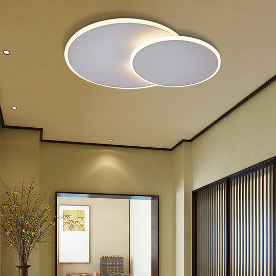 16"/19.5" Creative Flush Mount Light with Overlapping Design - Modern Acrylic - Round/Square/Triangle - Flush Mount