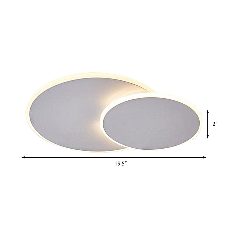 16"/19.5" Creative Flush Mount Light with Overlapping Design - Modern Acrylic - Round/Square/Triangle - Flush Mount