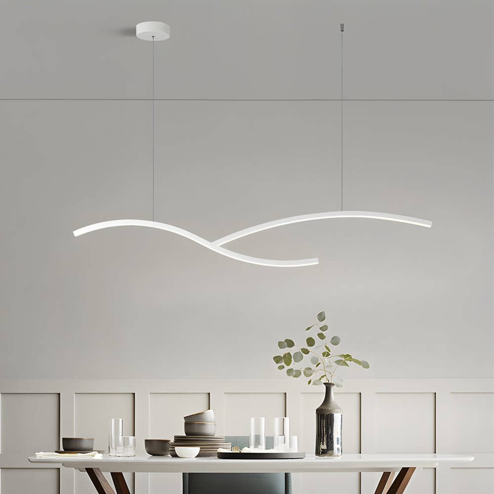 Wave Linear LED Pendant – 39.4" or 47.2" Wide