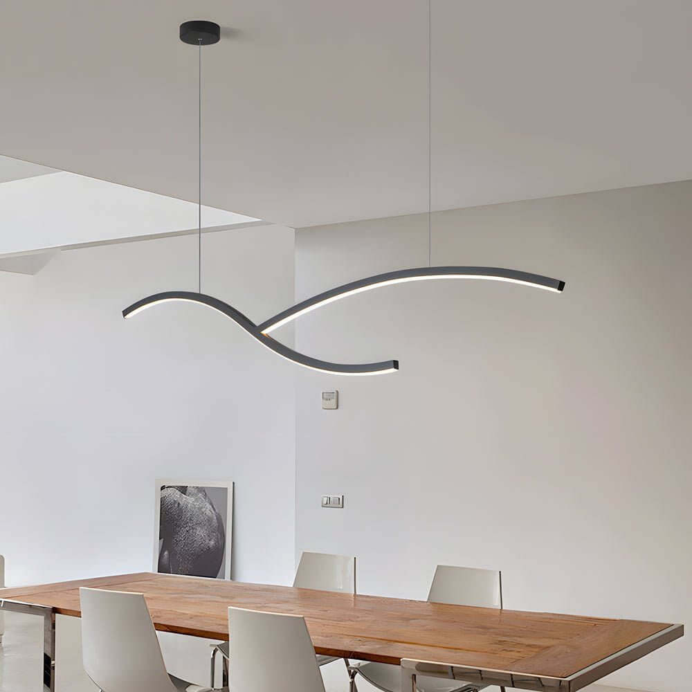 Wave Linear LED Pendant – 39.4" or 47.2" Wide