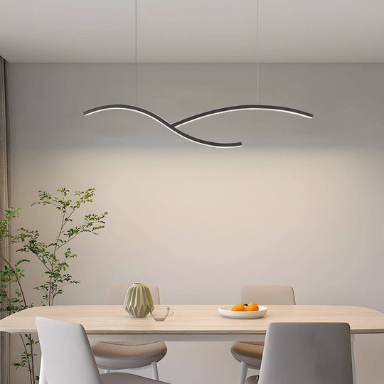 Wave Linear LED Pendant – 39.4" or 47.2" Wide