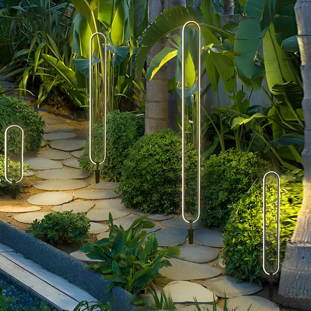Modern Long Linear LED Solar Pathway Light
