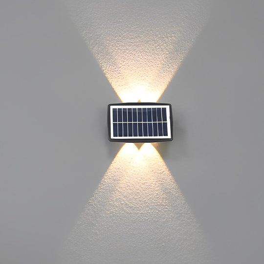 Rectangular Solar LED Up and Down Outdoor Wall Lamp
