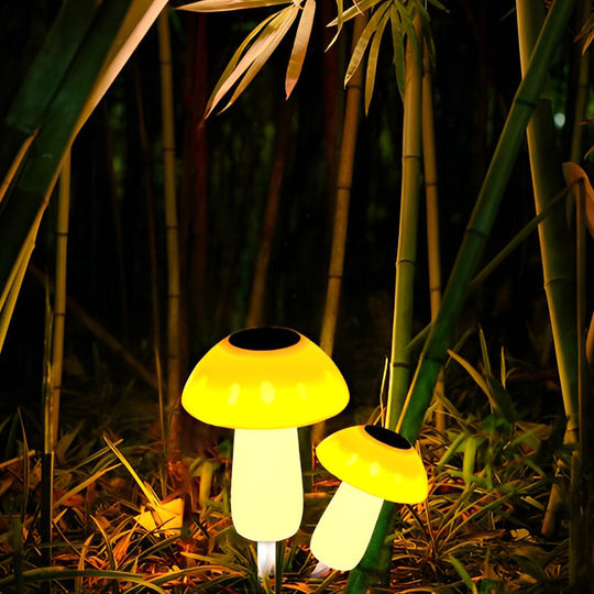 Mushroom Solar LED Outdoor Waterproof Lawn Light