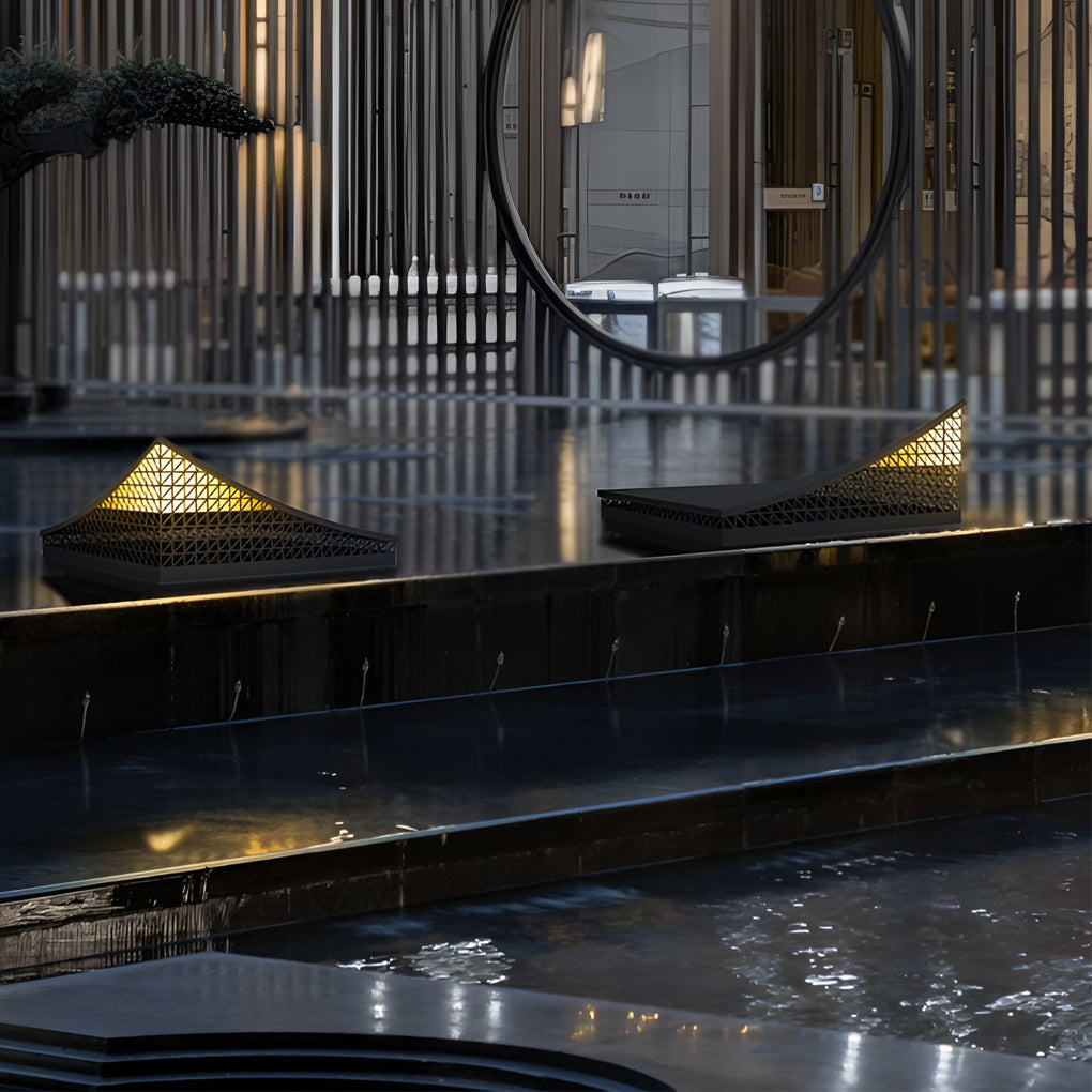 Industrial Solar LED Garden Light with Mesh Design