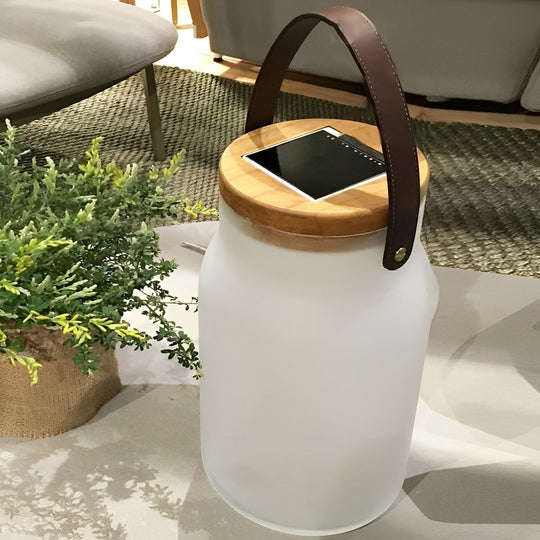 Bottle Jar-Shaped White Solar LED Lawn Light
