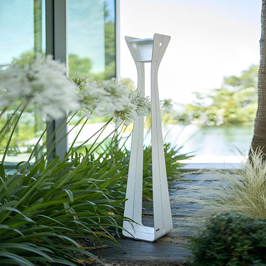 Sleek Stainless Steel Solar Pathway Light