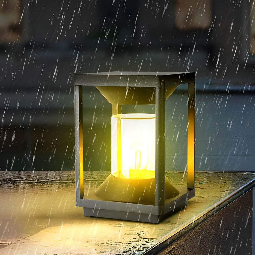 Square Minimalist LED Solar Fence Post Light Waterproof Outdoor Lamp