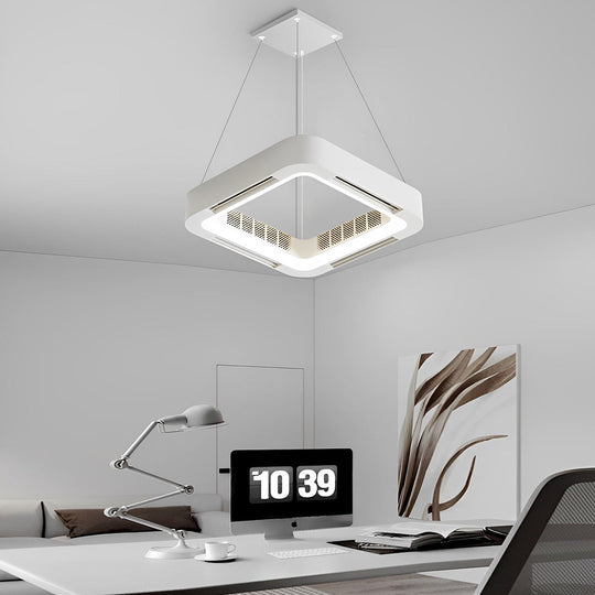 Modern Bladeless Inverter Ceiling Fan with LED Chandelier Light