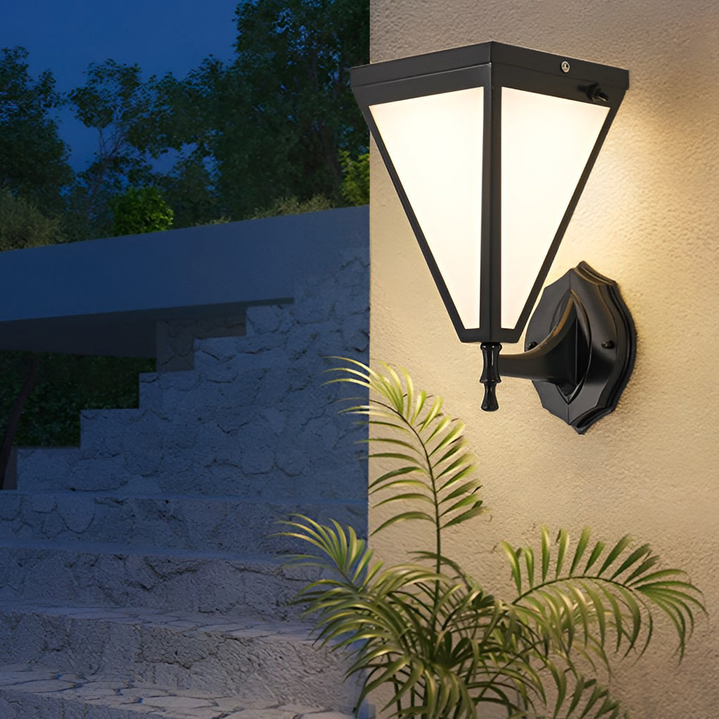 Industrial Tapered Solar LED Outdoor Wall Light