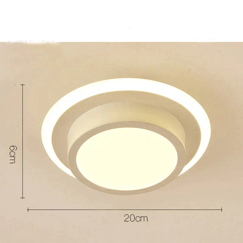 Acrylic Modern LED Ceiling Lights For Corridor Entrance Of Home Lamp Plafonnier Luminaria Lamparas De Techo White Black Painted