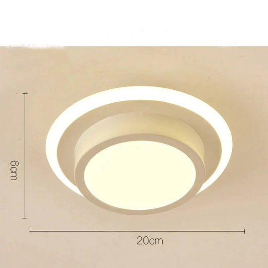 Acrylic Modern LED Ceiling Lights For Corridor Entrance Of Home Lamp Plafonnier Luminaria Lamparas De Techo White Black Painted