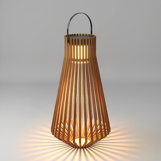 Adjustable Portable Wood Solar LED Outdoor Garden Light