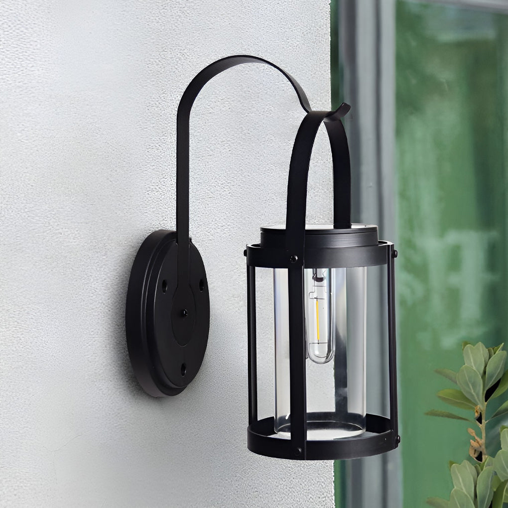 Portable Lantern Shaped Solar LED Waterproof Outdoor Wall Sconce