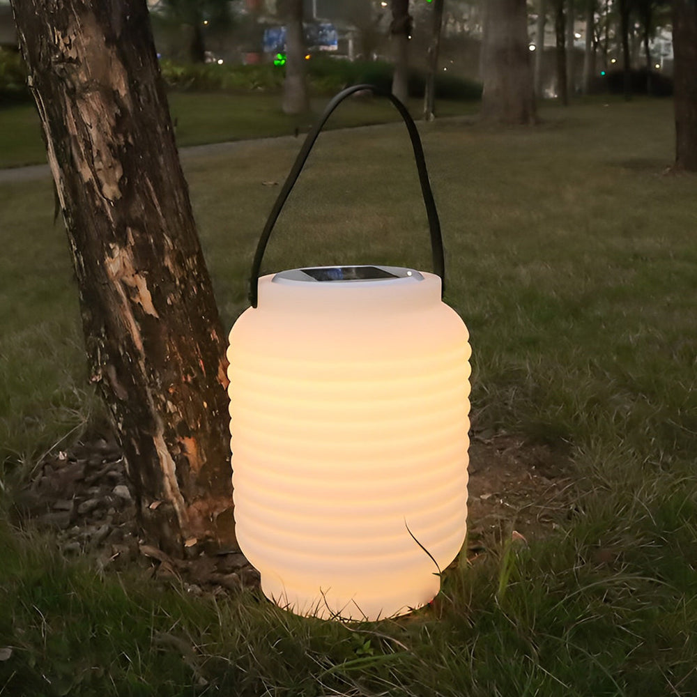 Portable Waterproof Cylinder LED Solar Camping Lantern