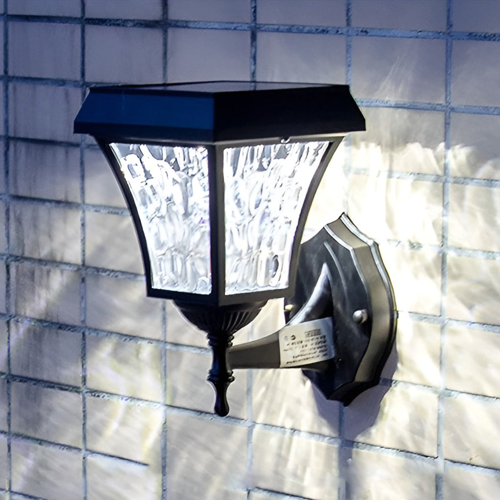 Solar LED Outdoor Wall Sconce with Touch Switch