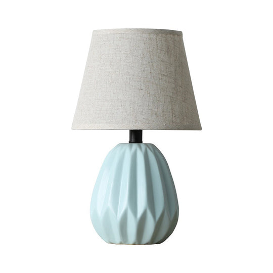 Modern Blue Fabric Reading Light with Conical Shade for Study