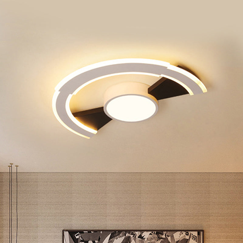 Modern Acrylic Flush Mount Ceiling Lights - Traverse Lighting Fixture (16" / 19.5" / 23.5") in Warm/White