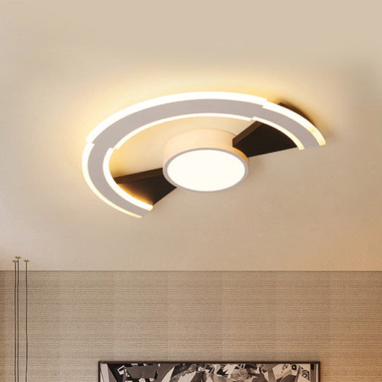 Modern Acrylic Flush Mount Ceiling Lights - Traverse Lighting Fixture (16" / 19.5" / 23.5") in Warm/White