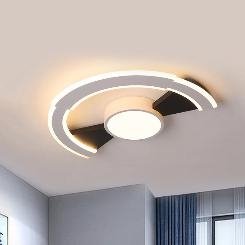 Modern Acrylic Flush Mount Ceiling Lights - Traverse Lighting Fixture (16" / 19.5" / 23.5") in Warm/White