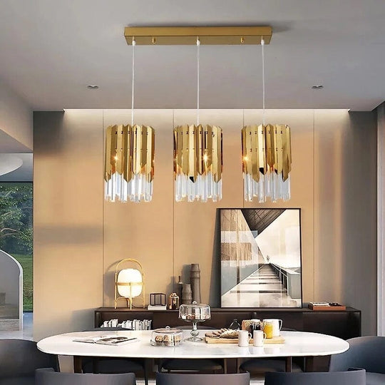 Gianna Small Round Gold K9 Crystal LED Chandelier – Illuminate Your Space with Modern Elegance