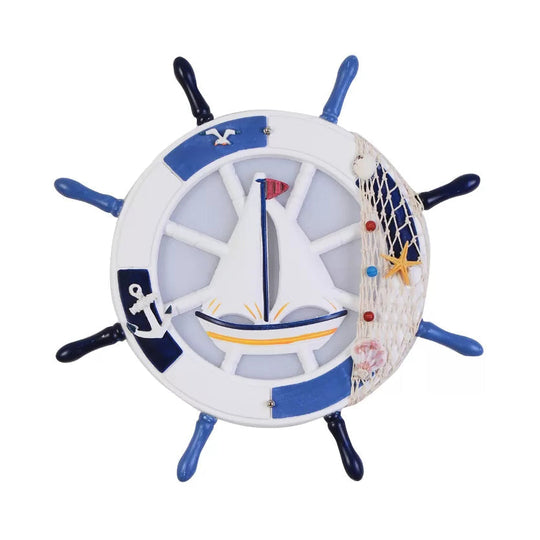Blue Rudder Wall Light - Creative Acrylic LED Sconce for Kids' Bedroom