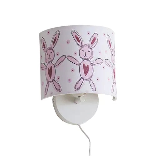 Drum-Shaped Kids' Fabric Wall Lamp: Undertint Wall Light for Stair Hallway