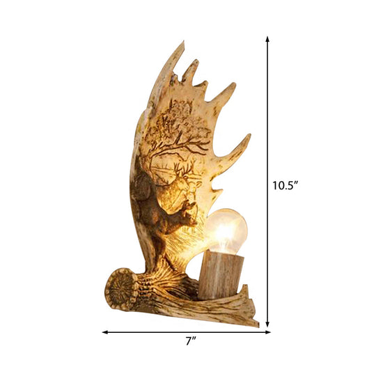 Modern Style Marble Wall Lamp with Bronze Cylinder - 1 Light Dining Room Sconce Fixture, Elk Design