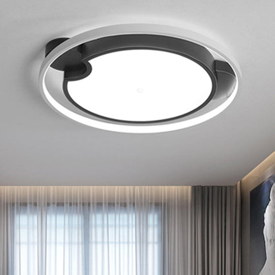 Contemporary Unique Bedroom Lighting Fixture - 16"/19.5", 1 Head Round/Square Ceiling Light