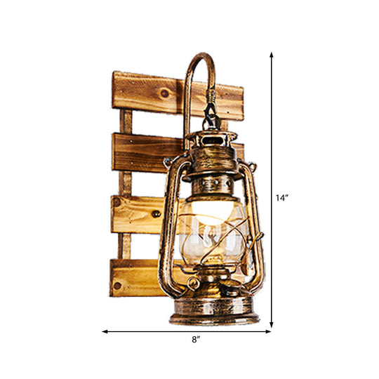 Coastal Brass Sconce with Clear Glass - Elegant Dining Room Wall Lighting