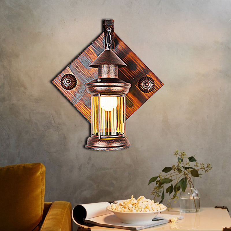 Coastal Brass Sconce with Clear Glass - Elegant Dining Room Wall Lighting
