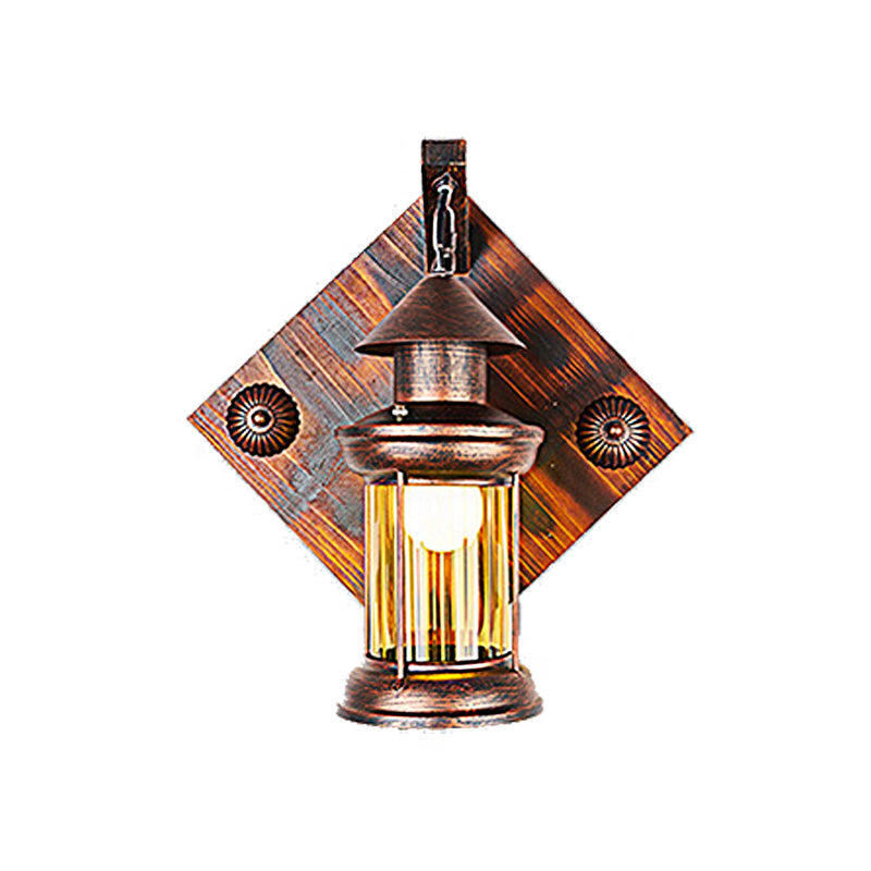 Coastal Brass Sconce with Clear Glass - Elegant Dining Room Wall Lighting