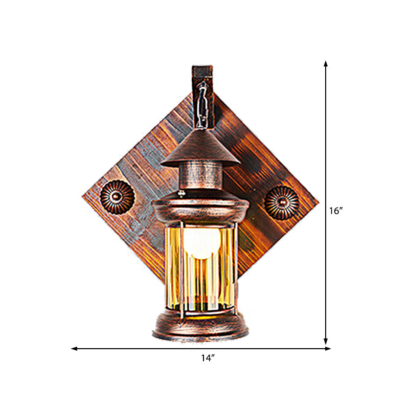 Coastal Brass Sconce with Clear Glass - Elegant Dining Room Wall Lighting