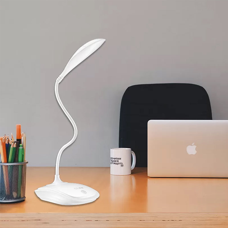 LED Desk Lamp with Touch-Sensitive 3-Level Dimmer, Silicone Arm, and Simple Design - Ideal for Study and Bedside Reading