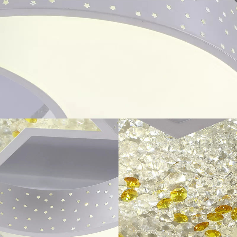 Hollow Star Moon LED Ceiling Light for Kids' Study Room