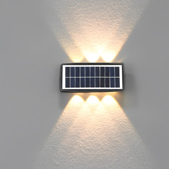 Rectangular Solar LED Up and Down Outdoor Wall Lamp