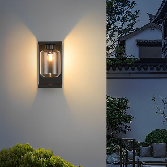 Outdoor Waterproof LED Glass Solar Wall Light with Remote