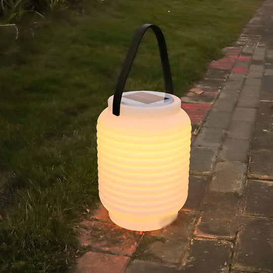 Portable Waterproof Cylinder LED Solar Camping Lantern